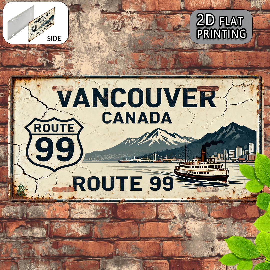 Home Office British - 2D Flaches, 1-teiliges Vintage Vancouver Kanada
