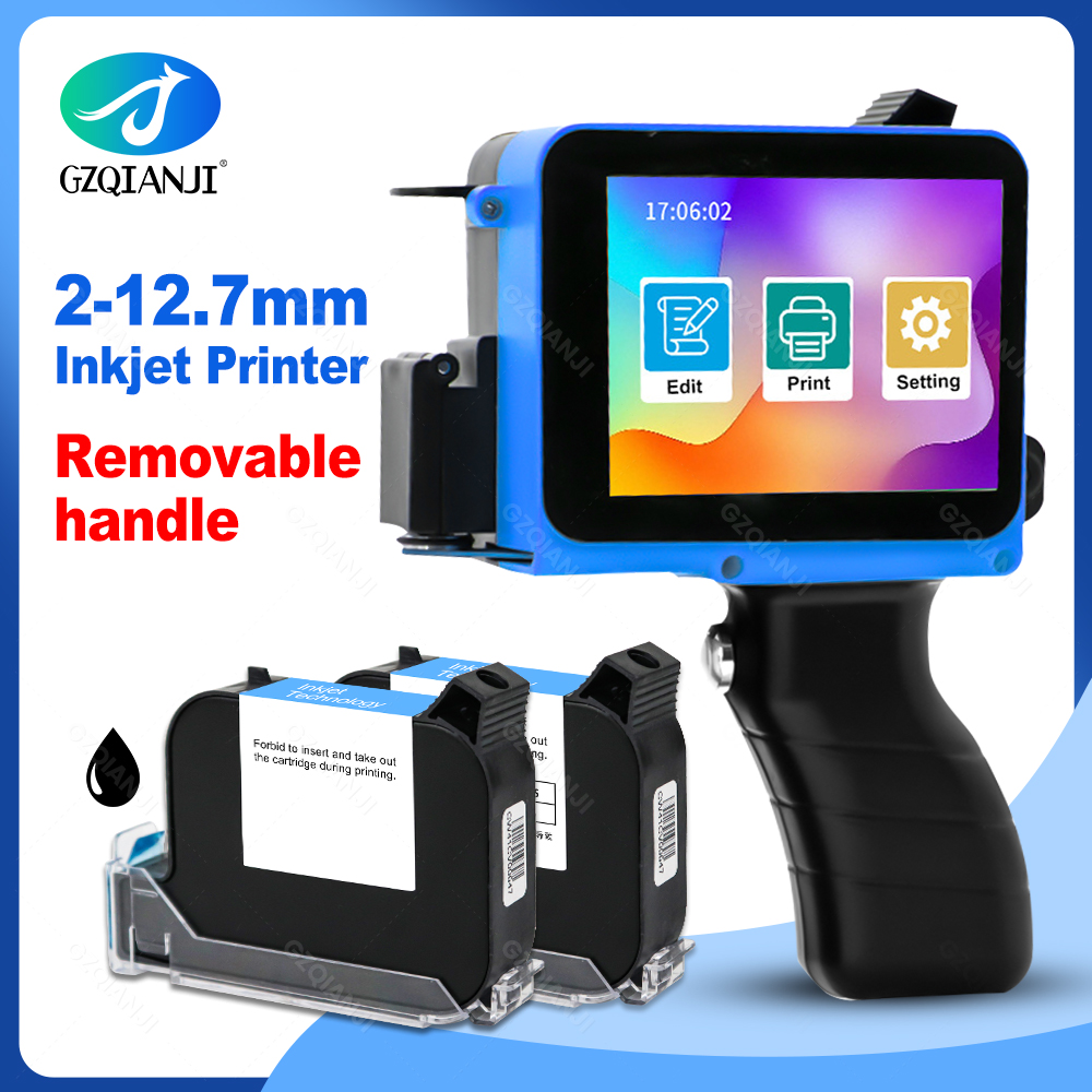 Label Maker Machine - 12,7 mm Etiketten-Tintenstrahldrucker, Handdrucker, 600 dpi,