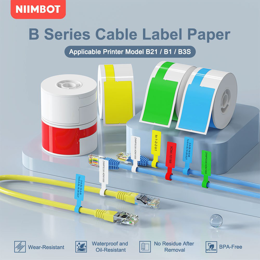 Label Maker Machine - Niimbot Kabeletikett Tragbarer Drucker Thermal B1