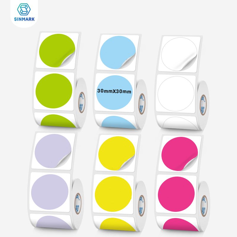 Label Maker Machine - Runder Farbetiketten-Thermopapieraufkleber, der für den tragbaren
