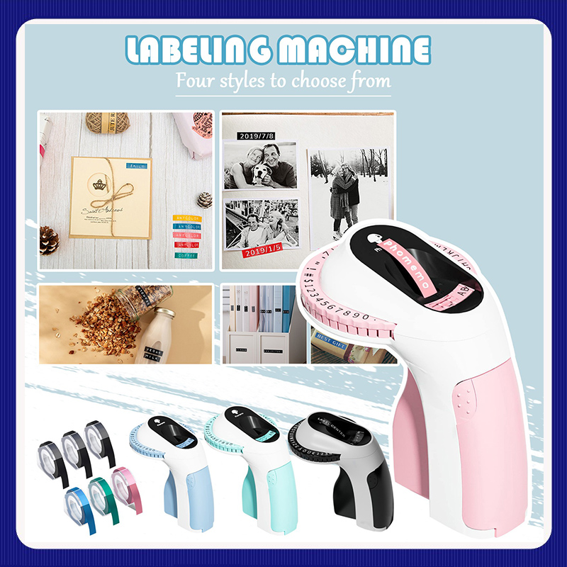 Label Maker Machine - 3D-Etikettendrucker, Prägeetikettenband, manueller Etikettierer, Schreibmaschine, tragbarer