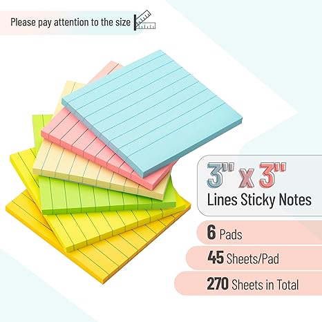 Linierte Haftnotizen, 7,6 x 7, – Home Office X Post Bewertung und Preis
