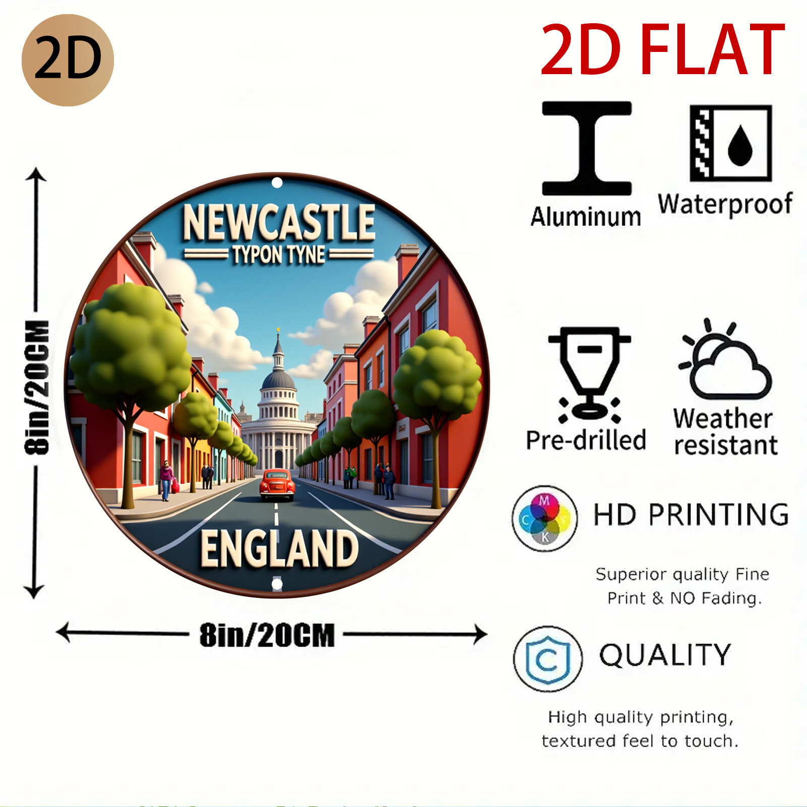 2D Flache, Kreisförmige Newcas – Home Office England Bewertung und Preis